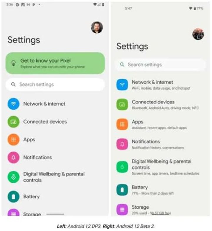 Android 12 Settings