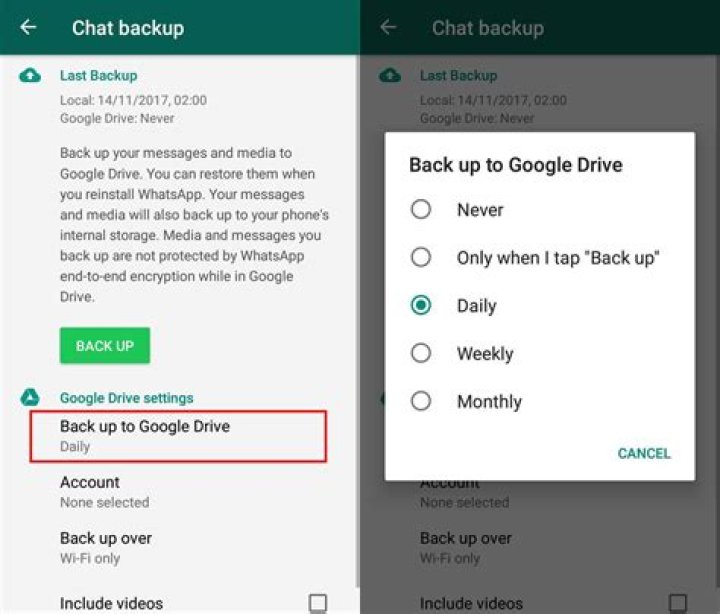 Back Up Whatsapp Google Drive Android