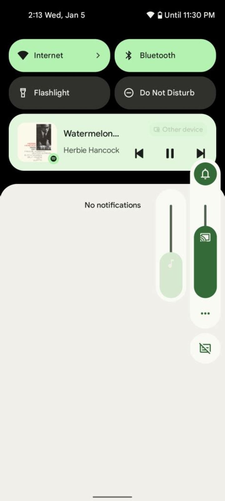 Chromecast volume controls on Pixel 6 Pro next to Nest Audio