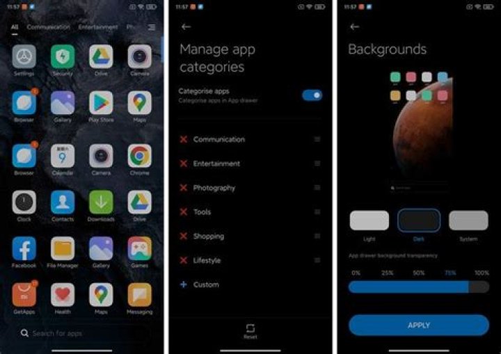 MIUI 12 drawer