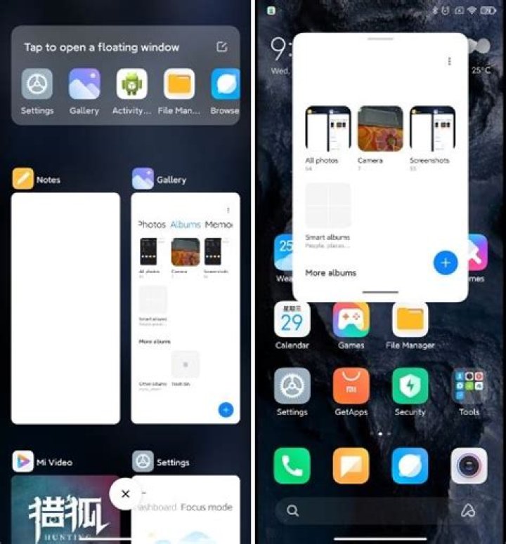MIUI 12 Floating Window