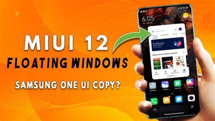 MIUI 12 floating windows