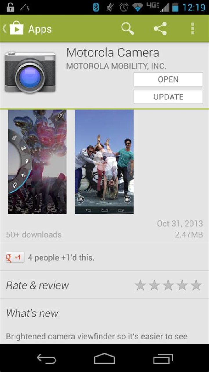 Moto X camera