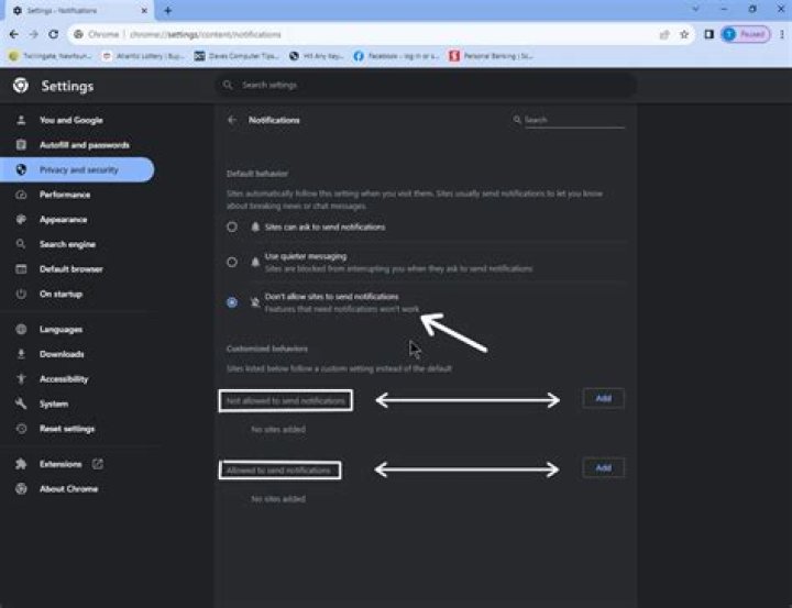 Notification Settings Chromebook
