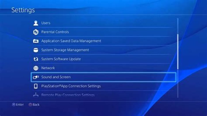 PS4 settings